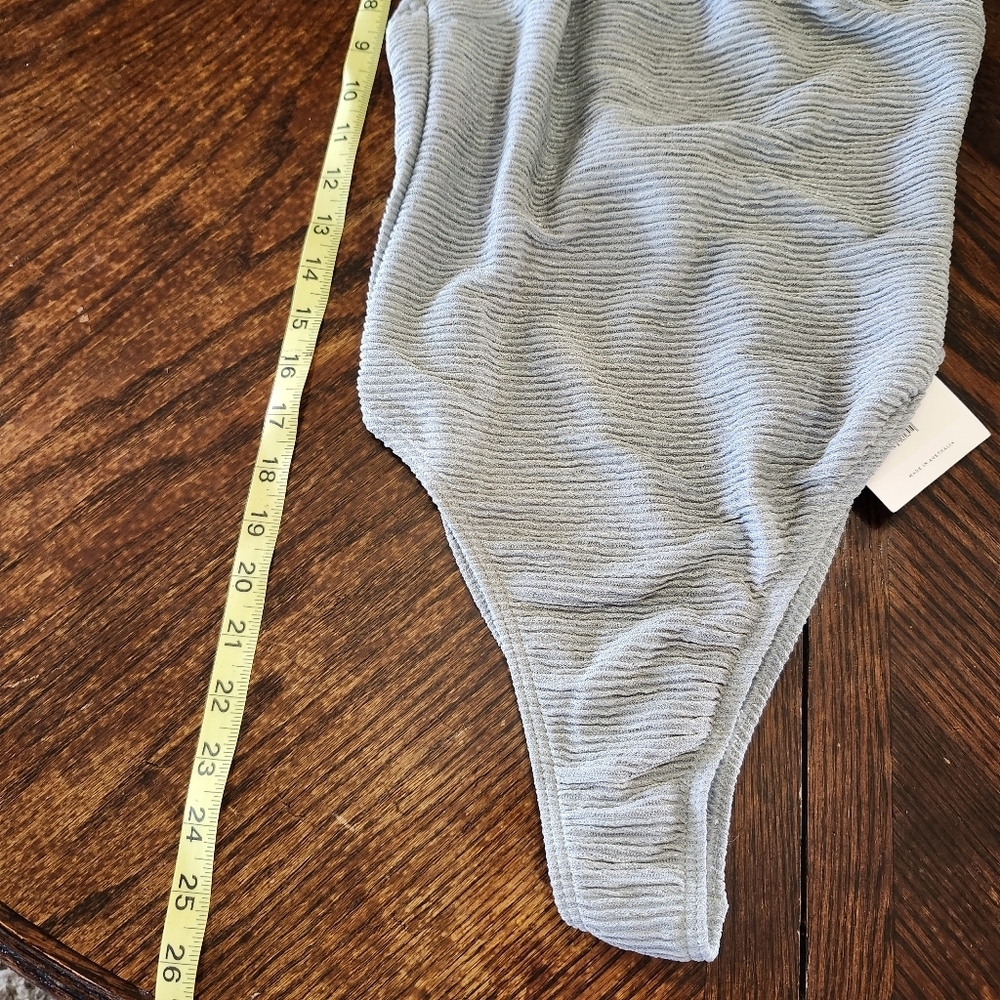 NWT Revolve Rumer Seafoam Cassidy Maillot One Shoulder One Piece Swimsuit. Sz S - Picture 4 of 9